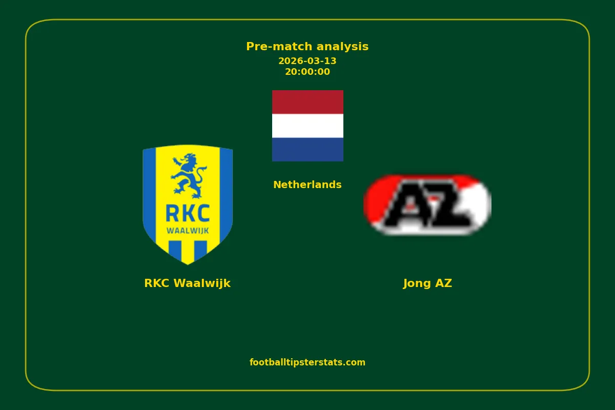Pre-match analysis: RKC Waalwijk vs Jong AZ on 2026-03-13